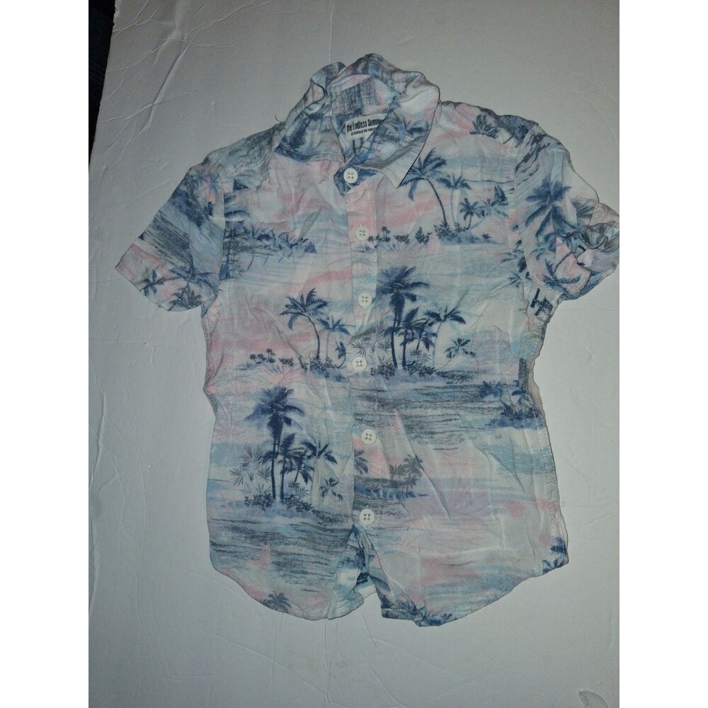 The Endless Summer Boys Beach Wave Button Up Shirt Size 5 Surf
